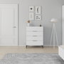 Hanah Home Sfn-1740-Dd-1 Cómoda Blanca de 4 Cajones, 80x104x44 cm